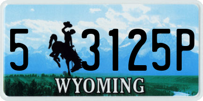 WY license plate 53125P