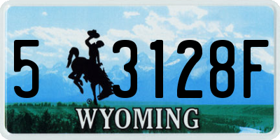 WY license plate 53128F