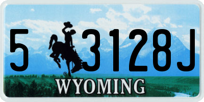 WY license plate 53128J