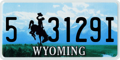 WY license plate 53129I