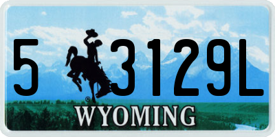 WY license plate 53129L