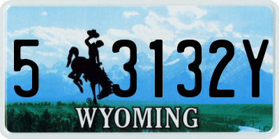 WY license plate 53132Y