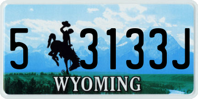 WY license plate 53133J