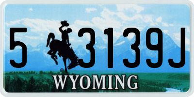 WY license plate 53139J