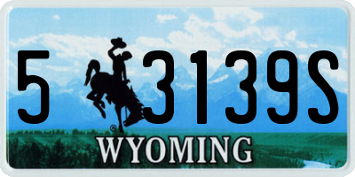 WY license plate 53139S