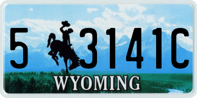 WY license plate 53141C