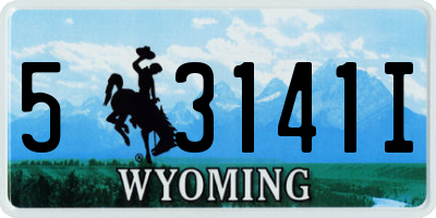 WY license plate 53141I