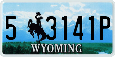 WY license plate 53141P