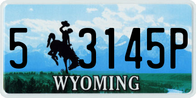 WY license plate 53145P