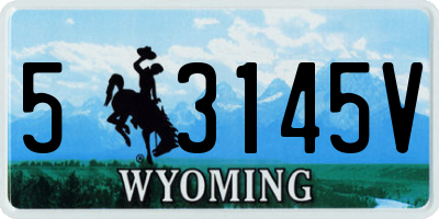WY license plate 53145V