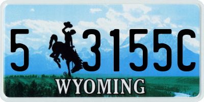 WY license plate 53155C
