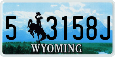 WY license plate 53158J