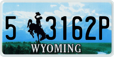 WY license plate 53162P