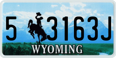 WY license plate 53163J