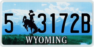 WY license plate 53172B