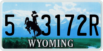 WY license plate 53172R