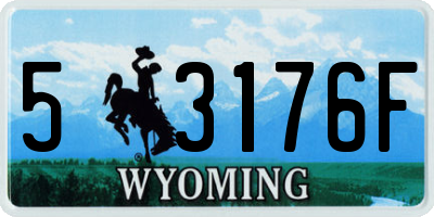 WY license plate 53176F