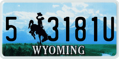 WY license plate 53181U