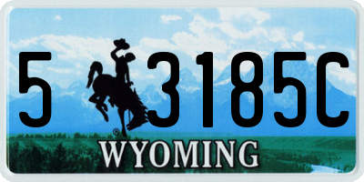 WY license plate 53185C