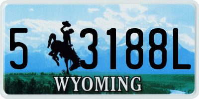 WY license plate 53188L