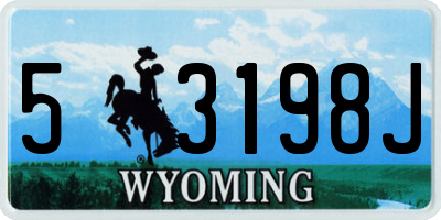WY license plate 53198J