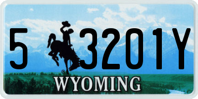 WY license plate 53201Y