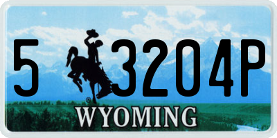 WY license plate 53204P
