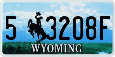 WY license plate 53208F