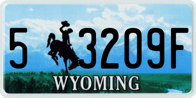 WY license plate 53209F