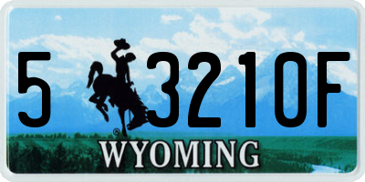 WY license plate 53210F