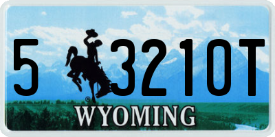 WY license plate 53210T
