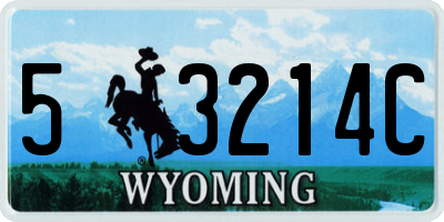 WY license plate 53214C