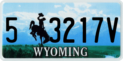 WY license plate 53217V