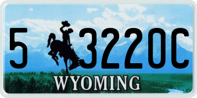 WY license plate 53220C