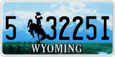 WY license plate 53225I