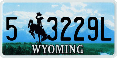 WY license plate 53229L