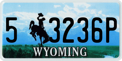 WY license plate 53236P