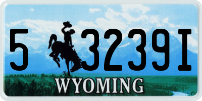 WY license plate 53239I