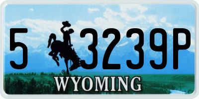 WY license plate 53239P