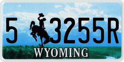 WY license plate 53255R