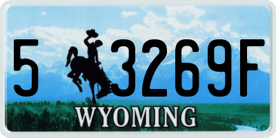 WY license plate 53269F