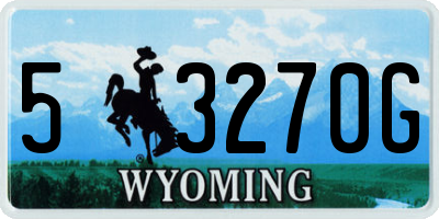 WY license plate 53270G