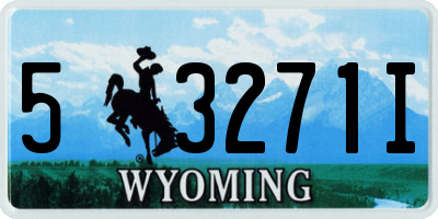 WY license plate 53271I