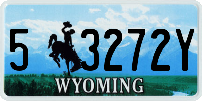 WY license plate 53272Y