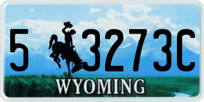 WY license plate 53273C