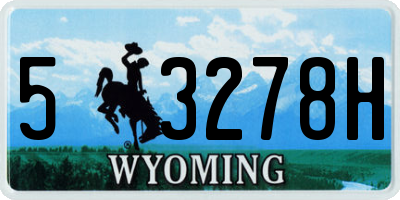 WY license plate 53278H
