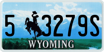 WY license plate 53279S