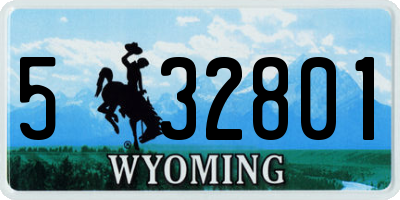 WY license plate 532801