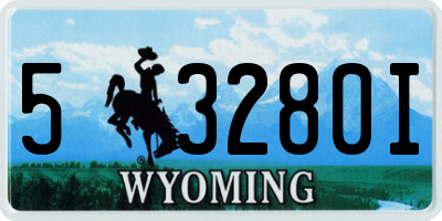 WY license plate 53280I