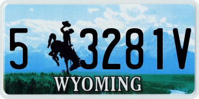 WY license plate 53281V